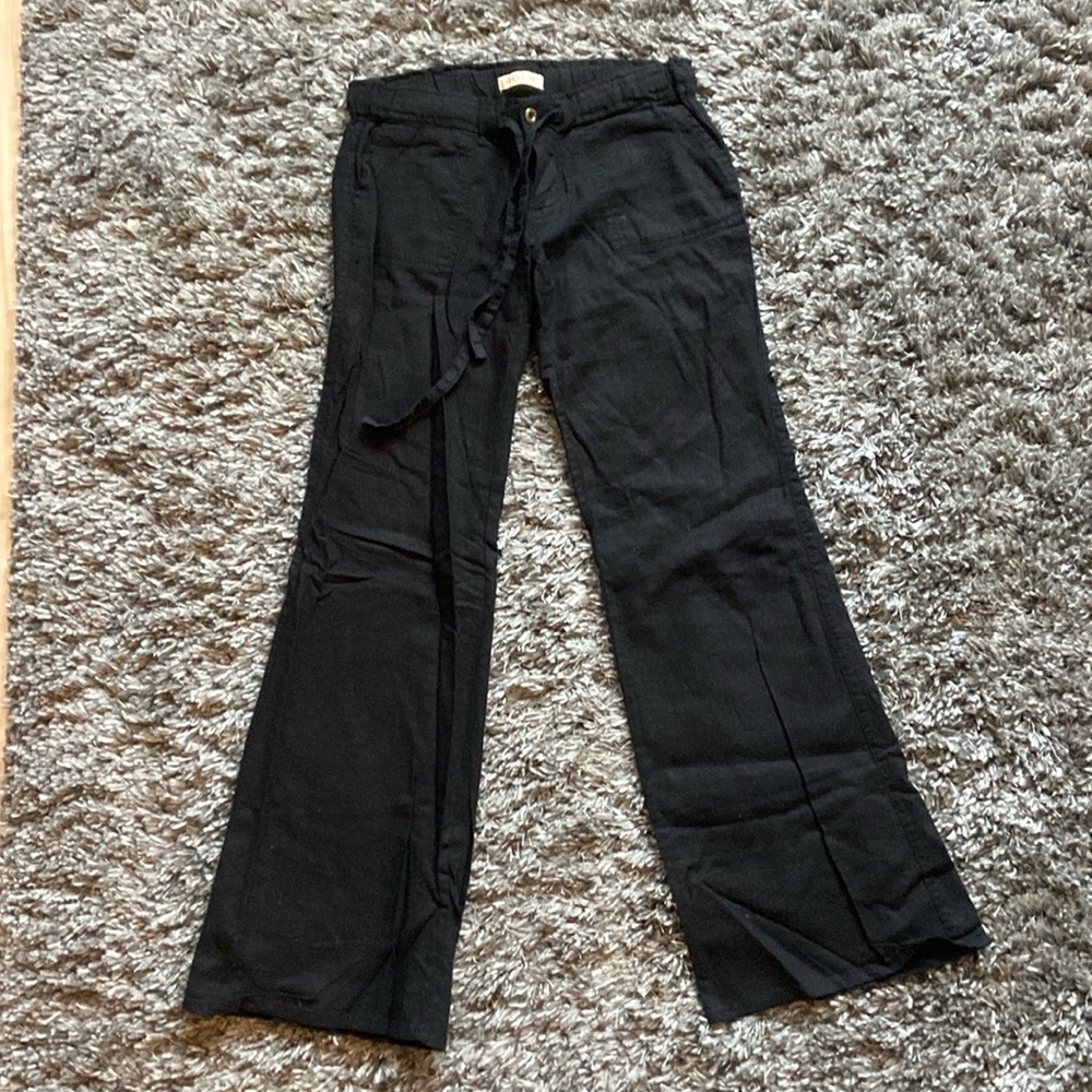 Arden B black linen pants size M